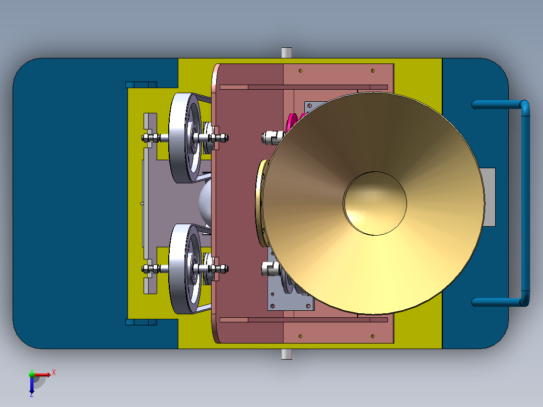 排球发球机三维和二维俯视图