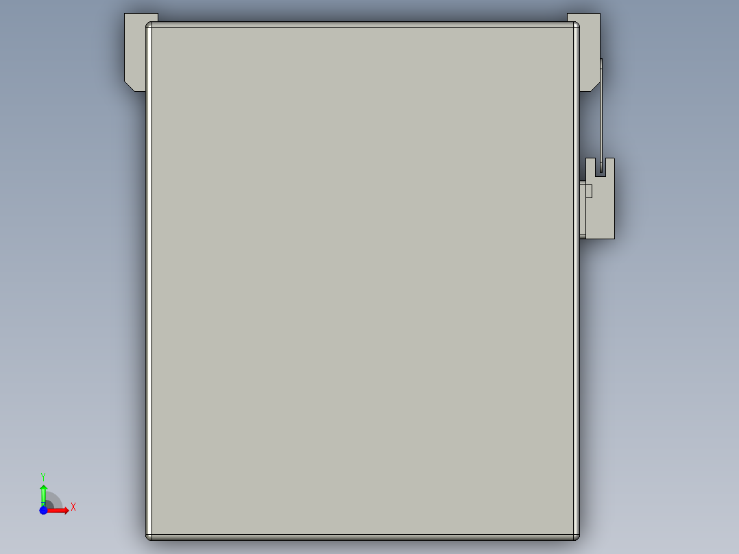 直线模组LHA21-S1850-D设计图纸前视图