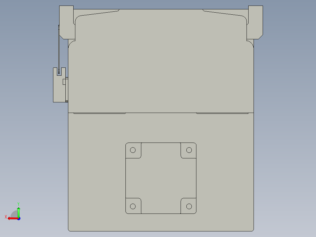 直线模组LHA21-S1850-D设计图纸后视图