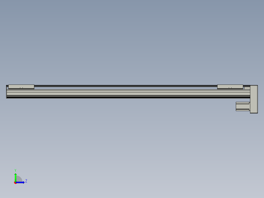 直线模组LHA21-S1850-D设计图纸左视图