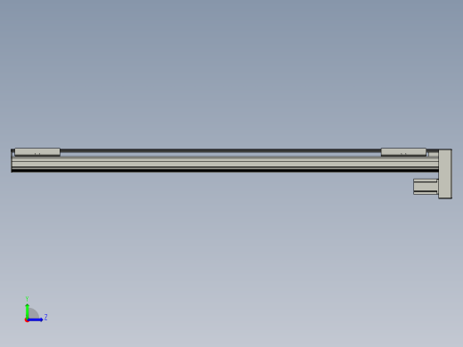 直线模组LHA21-S1850-D设计图纸左视缩略图
