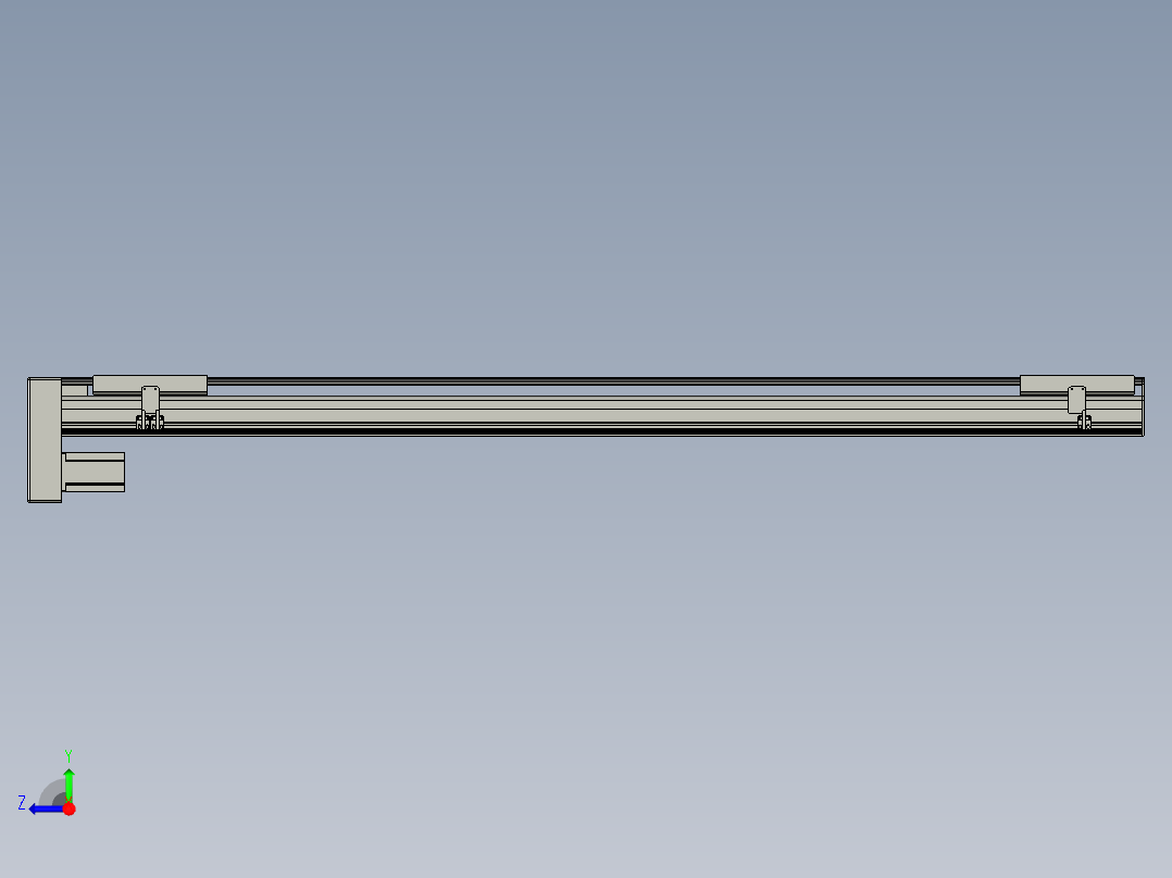 直线模组LHA21-S1850-D设计图纸右视图
