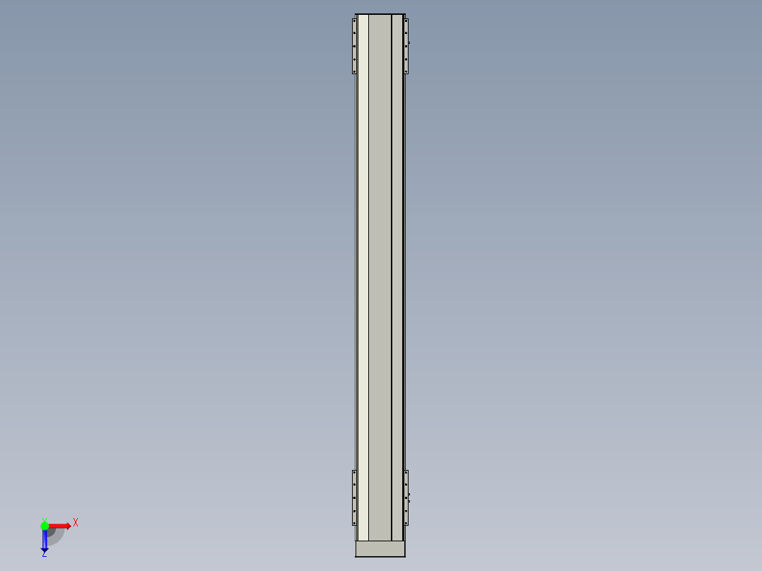 直线模组LHA21-S1850-D设计图纸俯视图