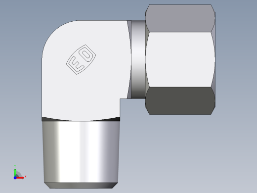 卡套式工业通用硬管接头EO_Male_stud_elbow_WE10LLRCF前视缩略图