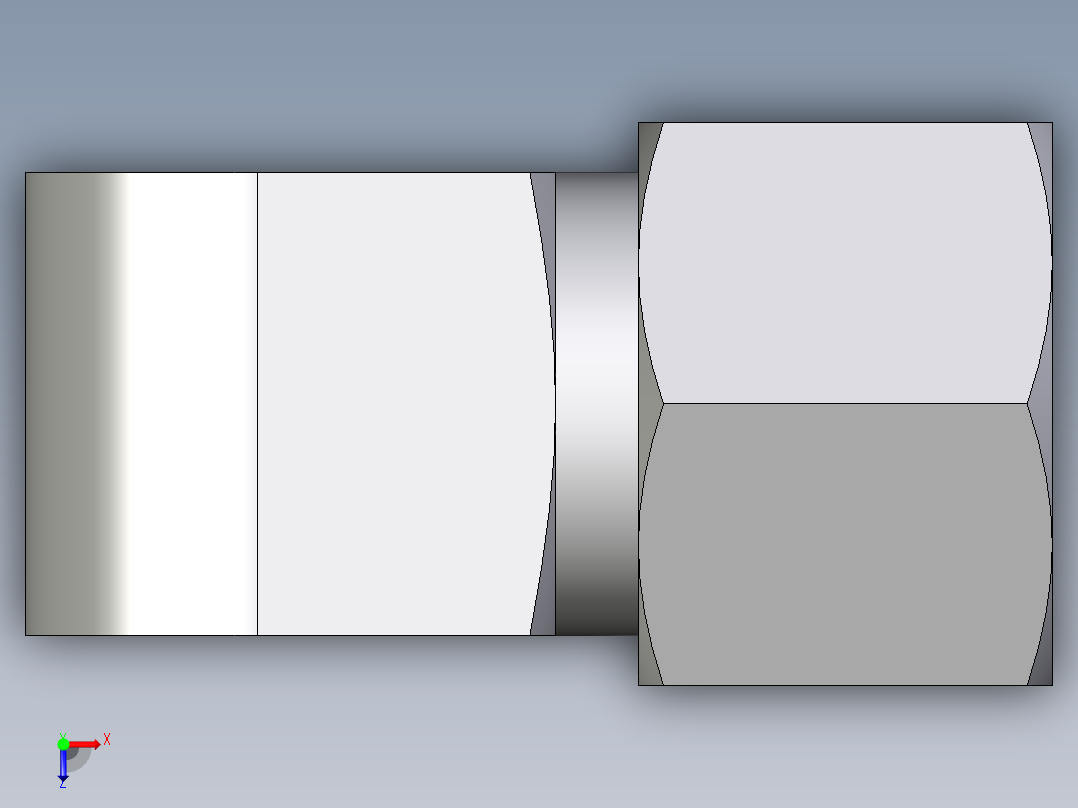 卡套式工业通用硬管接头EO_Male_stud_elbow_WE10LLRCF俯视图