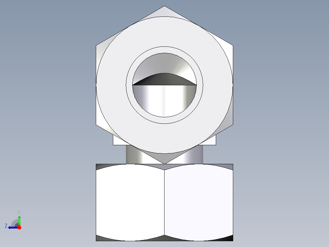 卡套式工业通用硬管接头EO_Standpipe_elbow_EVW18L71右视图