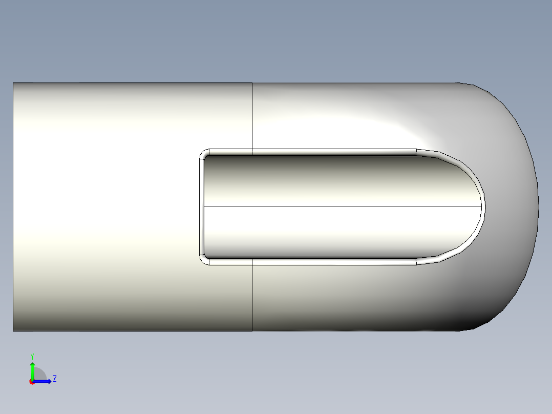 取手(鋁合金)1053-3D多系列多零件图纸模型左视图