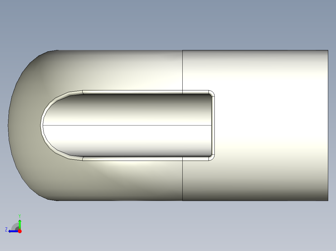 取手(鋁合金)1053-3D多系列多零件图纸模型右视图
