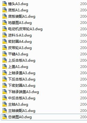 Φ1000立轴锤击式破碎机全套设计缩略图