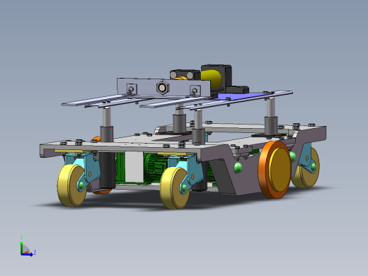 AGV物料运输车设计含三维SW模型1205808==500