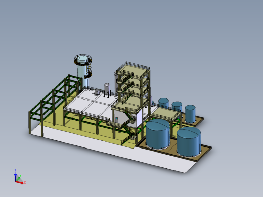 纯碱厂三维模型