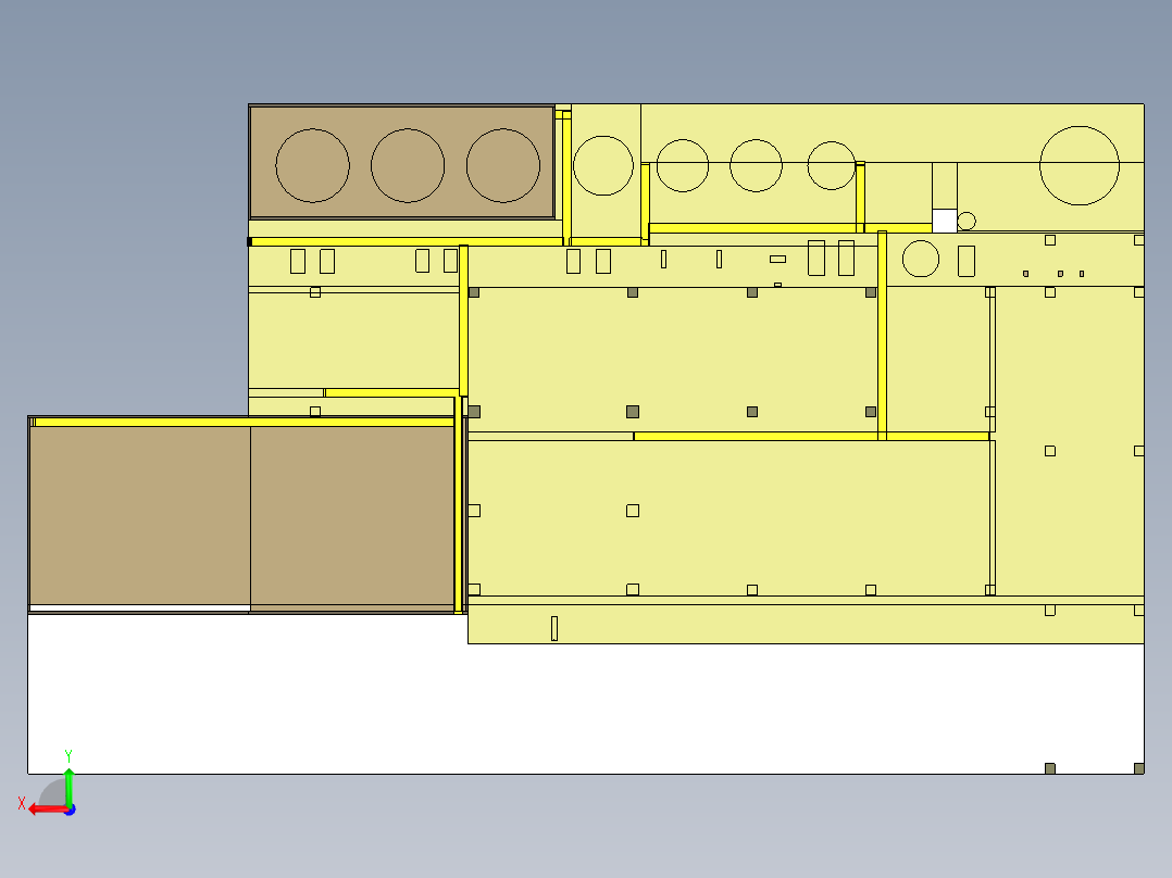 纯碱厂三维模型后视图