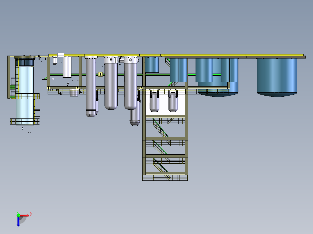 纯碱厂三维模型俯视图
