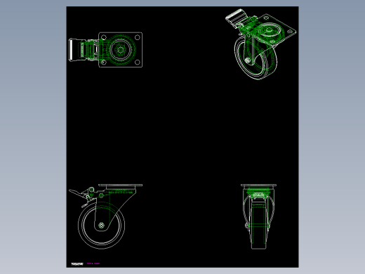 橡膠輪、導電輪(1100N、1200N)5536-2D多系列多零件图纸模型