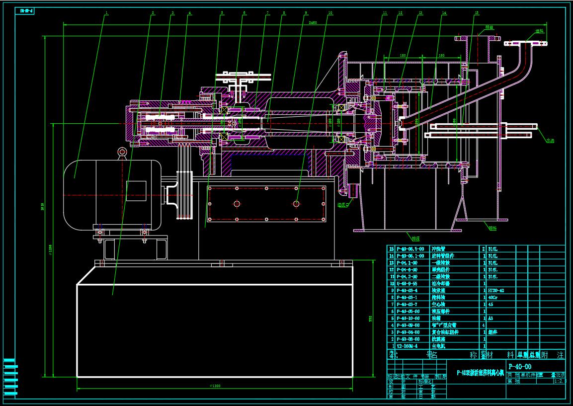 活塞推料离心机设计