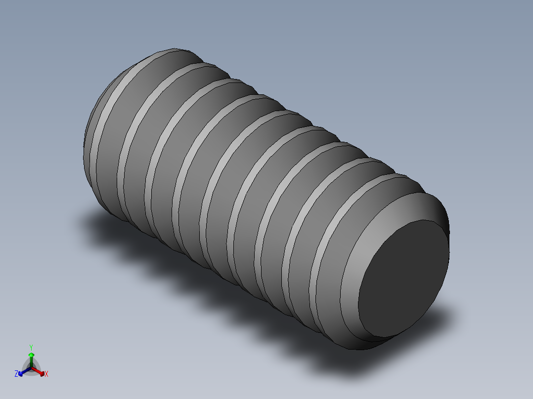 DIN 913-ISO 4026 固定螺钉-M1.4 L=3.SLDPRT正等轴测图