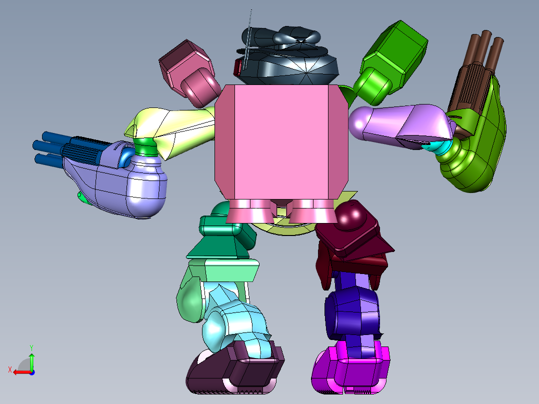 青蛙战士钢铁侠玩具后视图