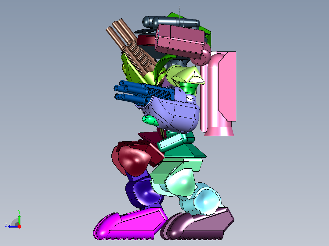 青蛙战士钢铁侠玩具右视图