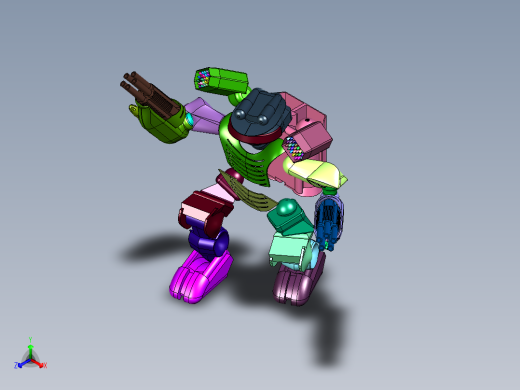 青蛙战士钢铁侠玩具正等轴测缩略图