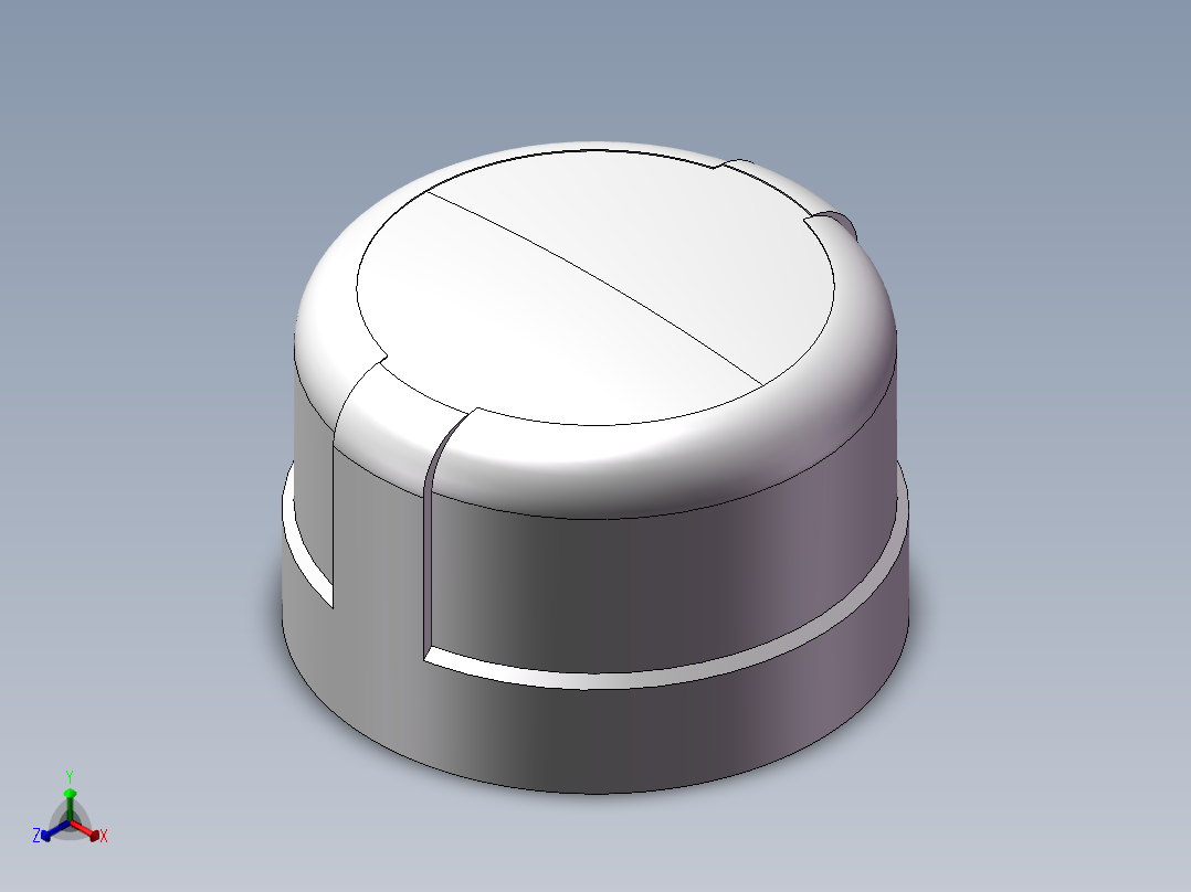 圆管帽 DN25正等轴测图