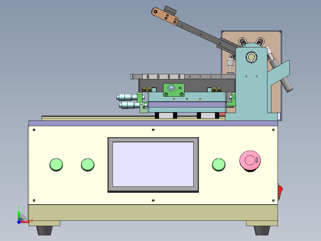 7寸液晶屏覆膜机前视图