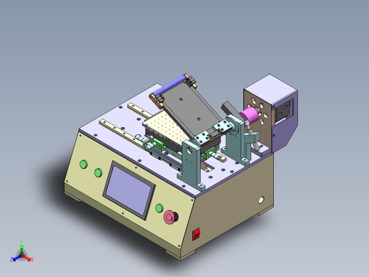 7寸液晶屏覆膜机正等轴测缩略图