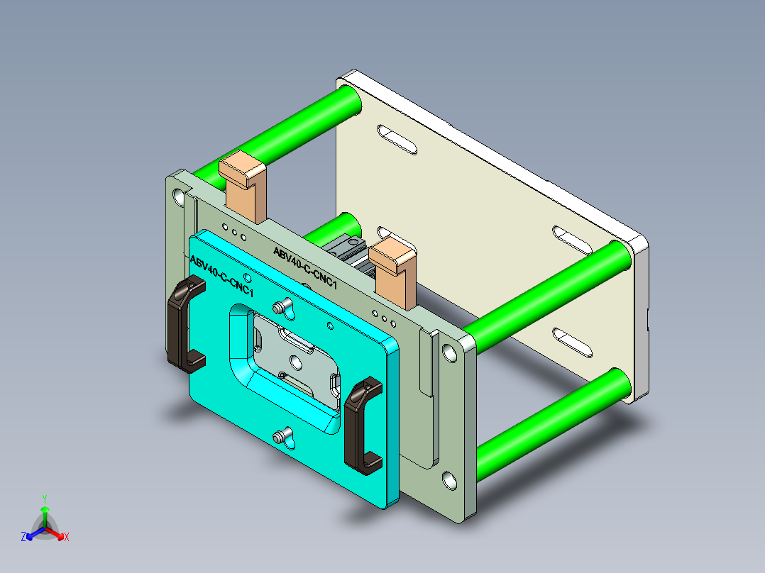 ABV40-C-CNC1笔记本CNC工装夹具三维模型-1217主视图