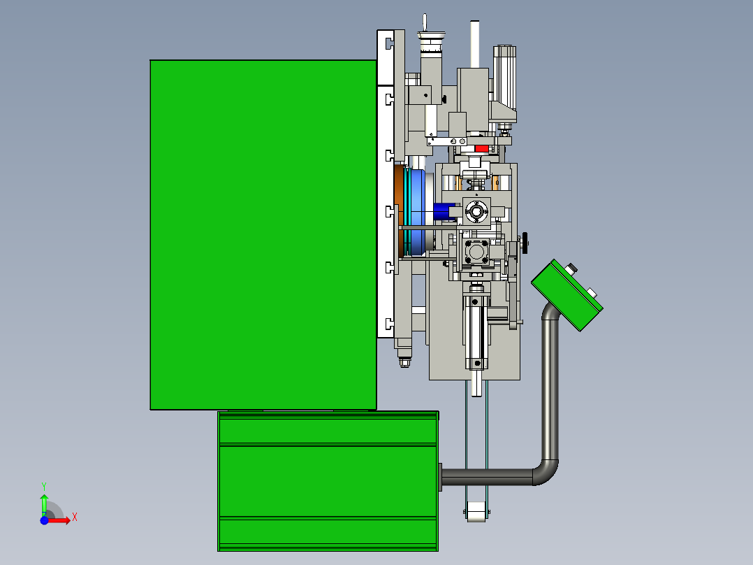 变压器卷芯机step前视图