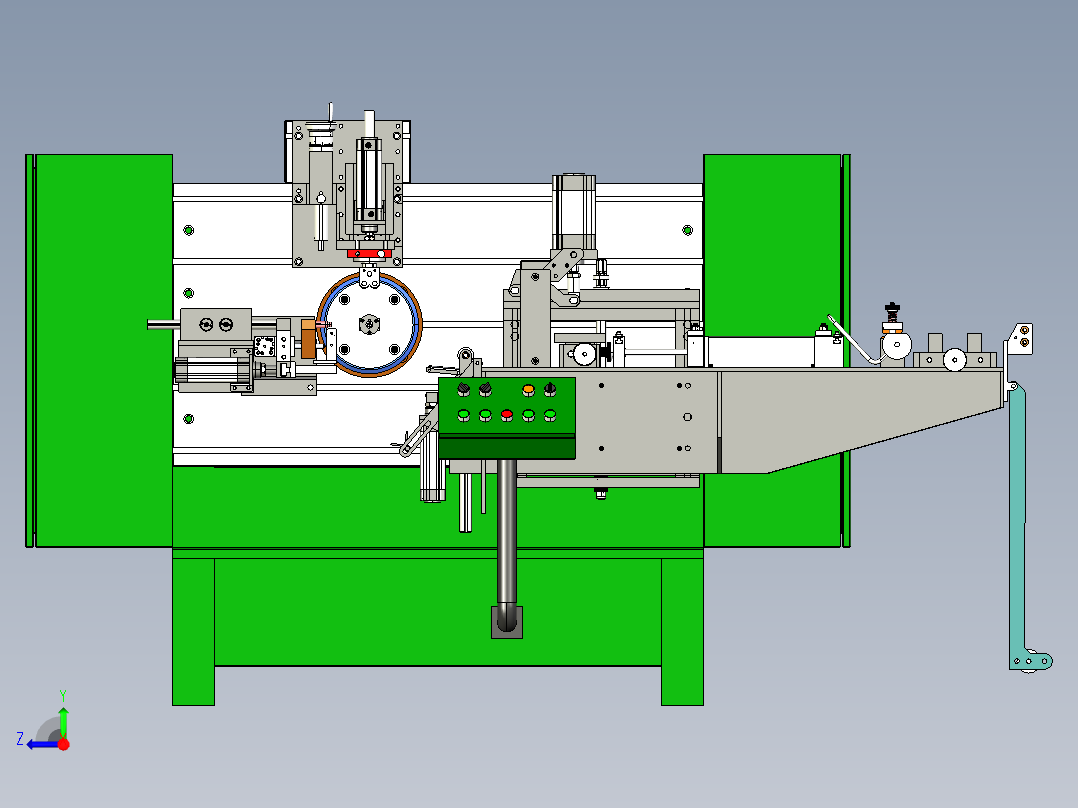 变压器卷芯机step右视图