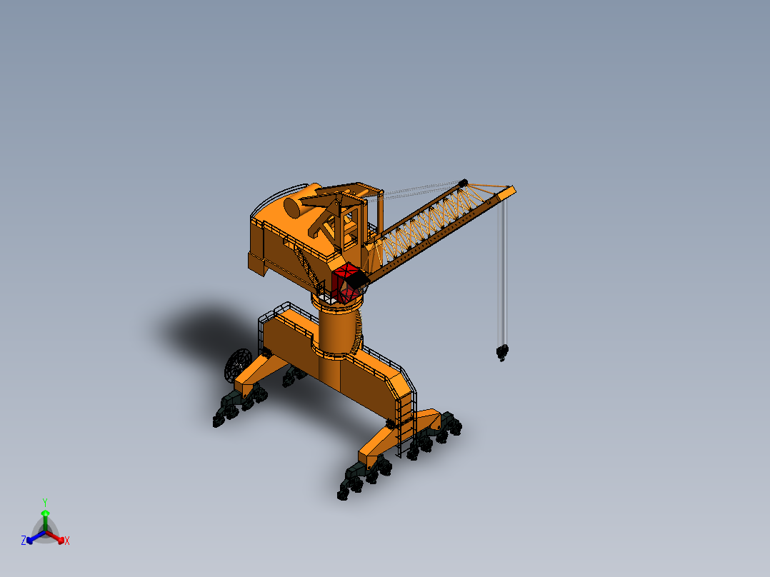 港口起重机正等轴测图