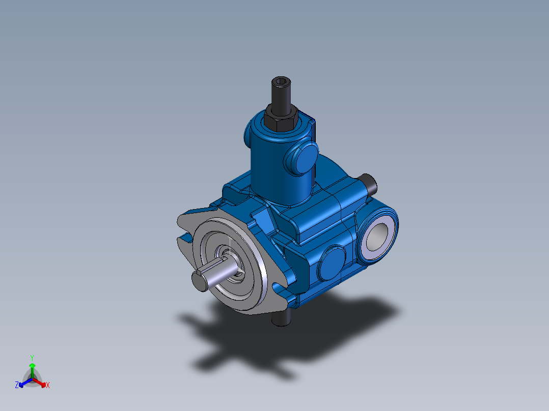 Continental Hydraulics-PVR6-xBxx-RF-O-6液压元件正等轴测图