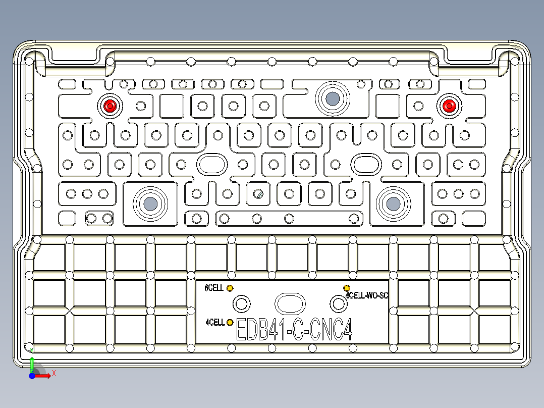 EDB41-C笔记本CNC工装夹具三维模型-CNC4-190218前视图