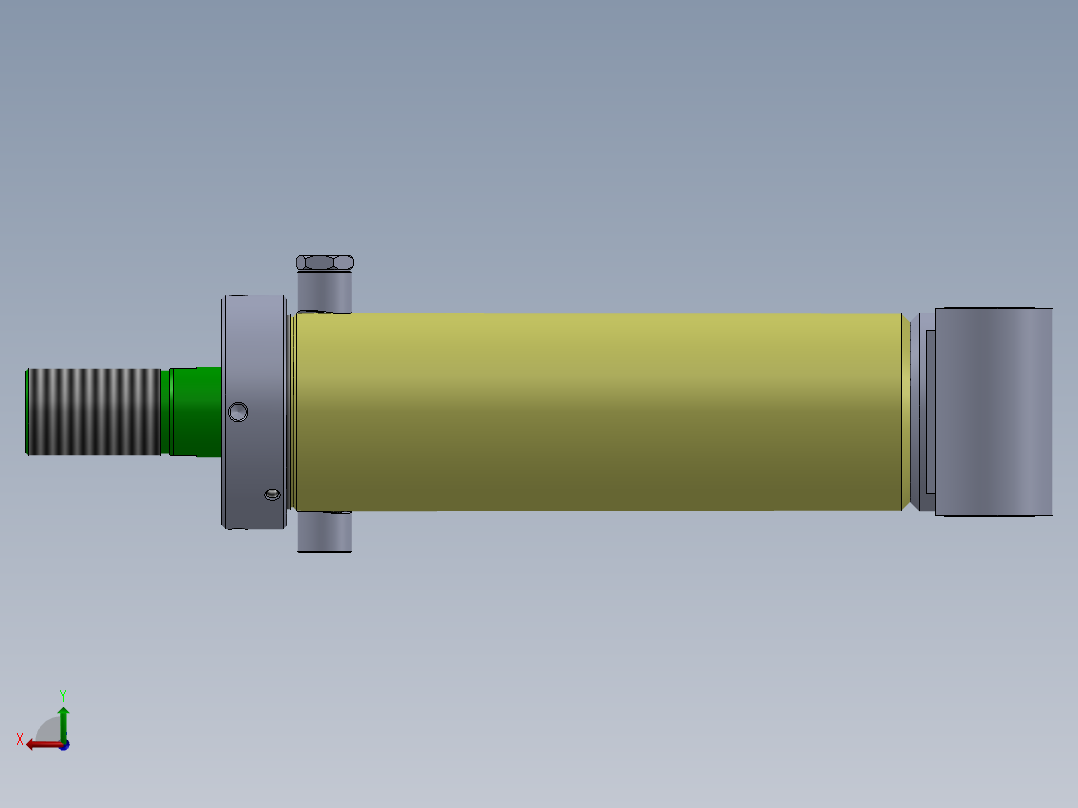 A0002482-焊接型液压缸（带前后端安装孔）90x50x270 毫米后视图