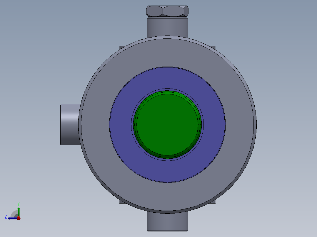 A0002482-焊接型液压缸（带前后端安装孔）90x50x270 毫米右视图