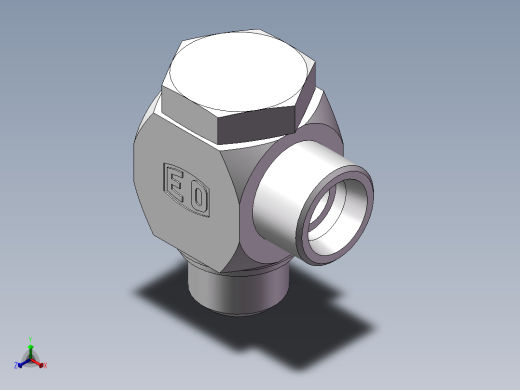 铰接式90度接头、1DI-24-22正等轴测缩略图