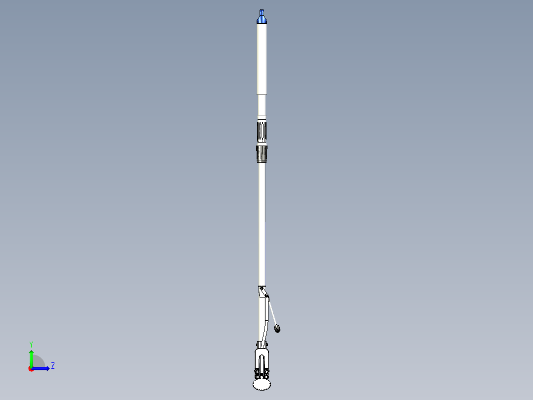 家用33cm伸缩杆双排轮手动挤水胶海棉拖把（墩布）左视图