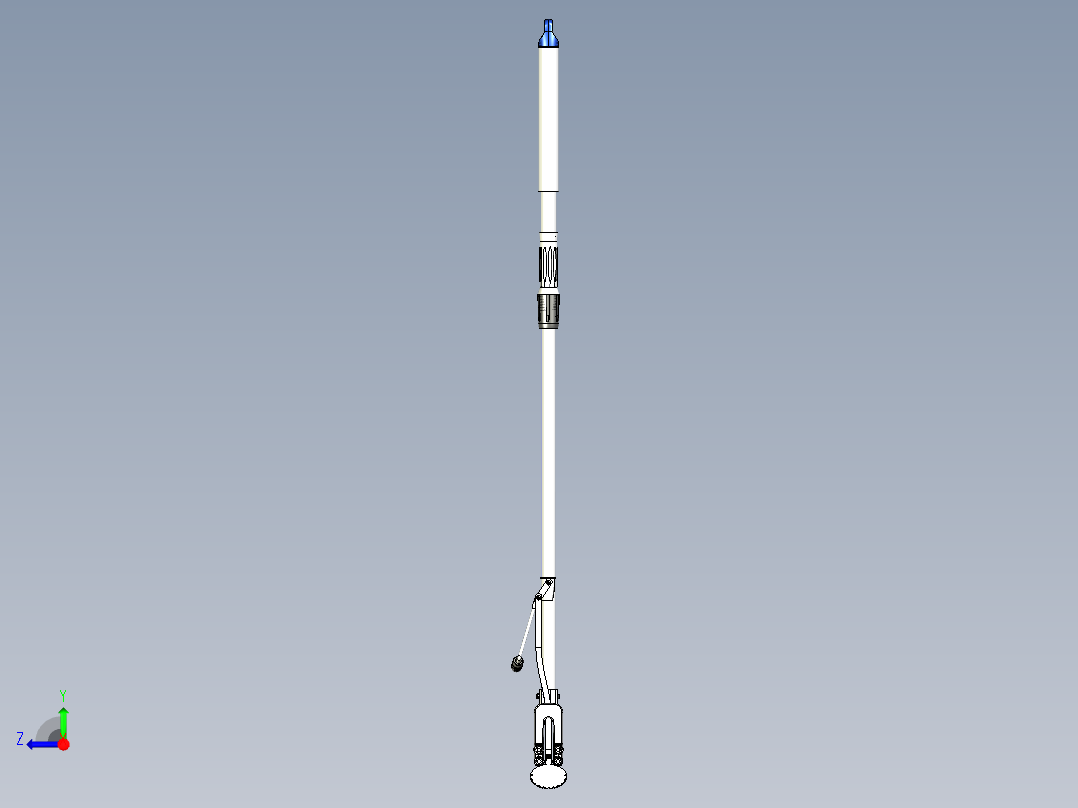 家用33cm伸缩杆双排轮手动挤水胶海棉拖把（墩布）右视图