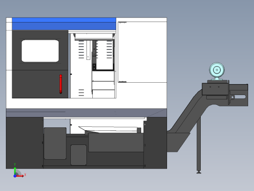 数控机床、数控机床及钣金模型总装3D模型 Solidworks设计前视缩略图