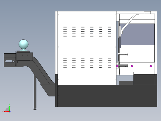 数控机床、数控机床及钣金模型总装3D模型 Solidworks设计后视缩略图