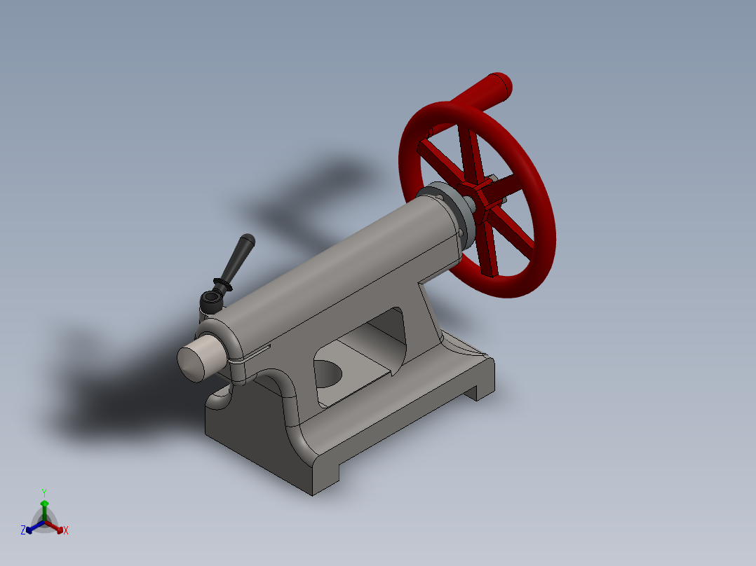 A2004879-车床尾座正等轴测图