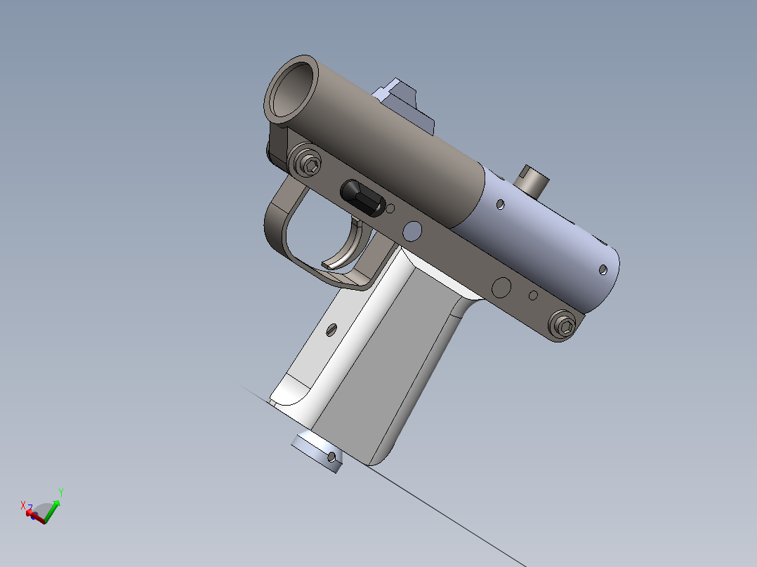 单发简易结构猎枪 拼接手枪版