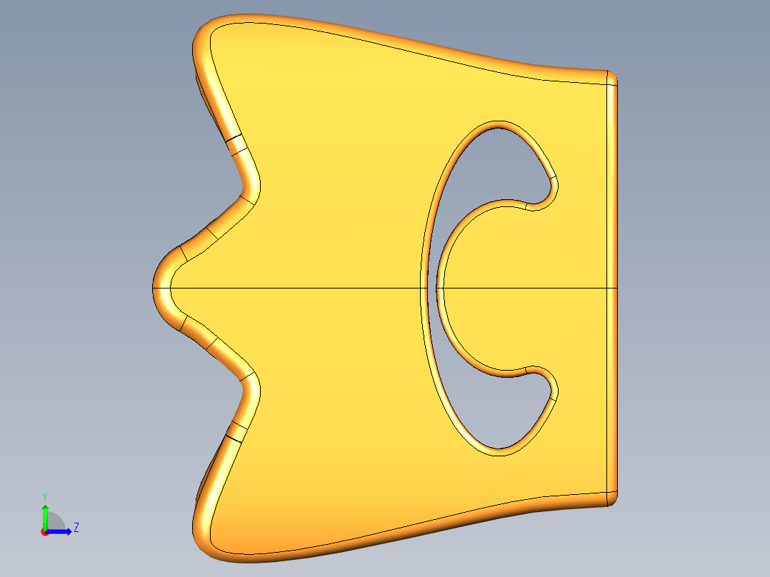 人体力学坐垫左视图