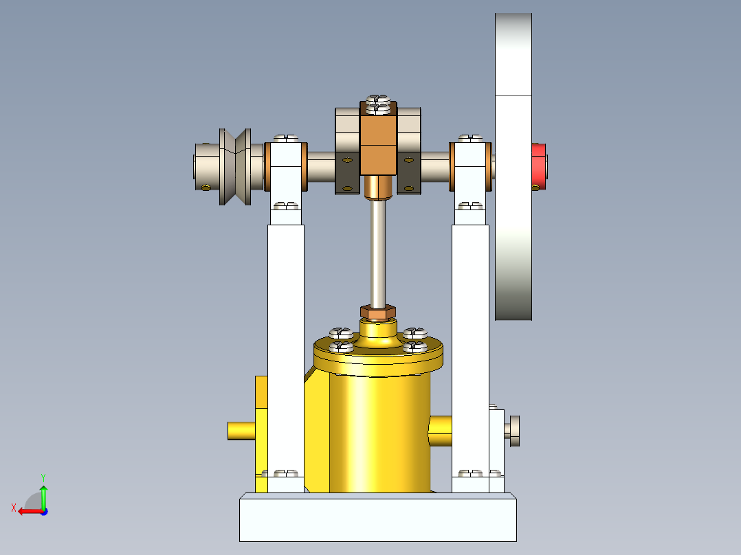 蒸汽机double-acting-oscillating-engine-1832-模型格式为 stp后视图