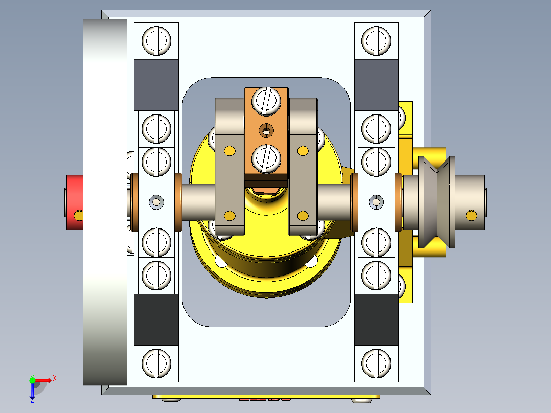 蒸汽机double-acting-oscillating-engine-1832-模型格式为 stp俯视图