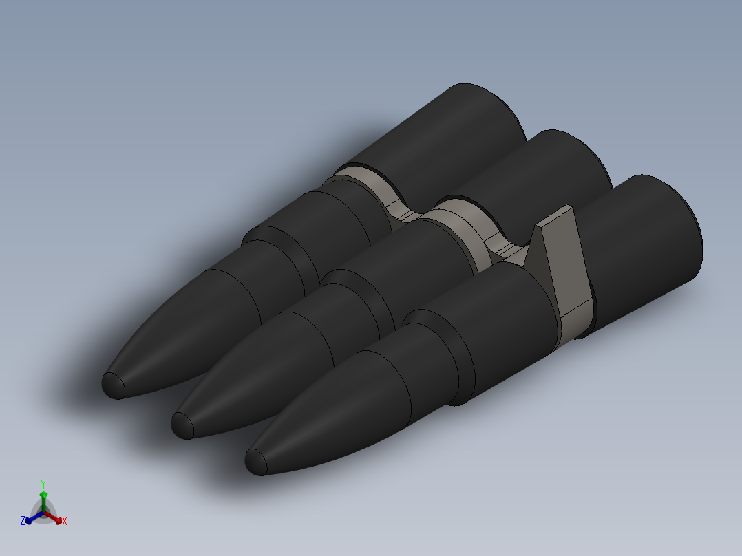 A0003830-6p2 鼓追随者步枪子弹正等轴测图