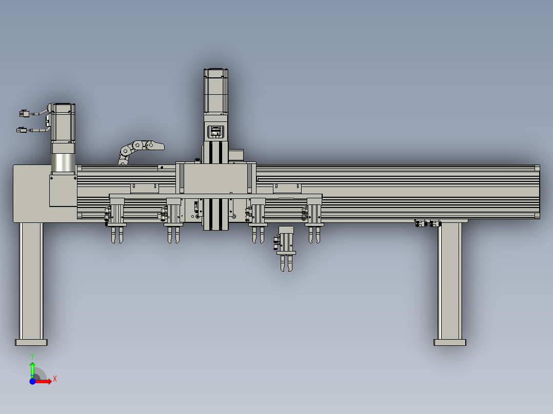 芯棒过渡搬运机构前视图