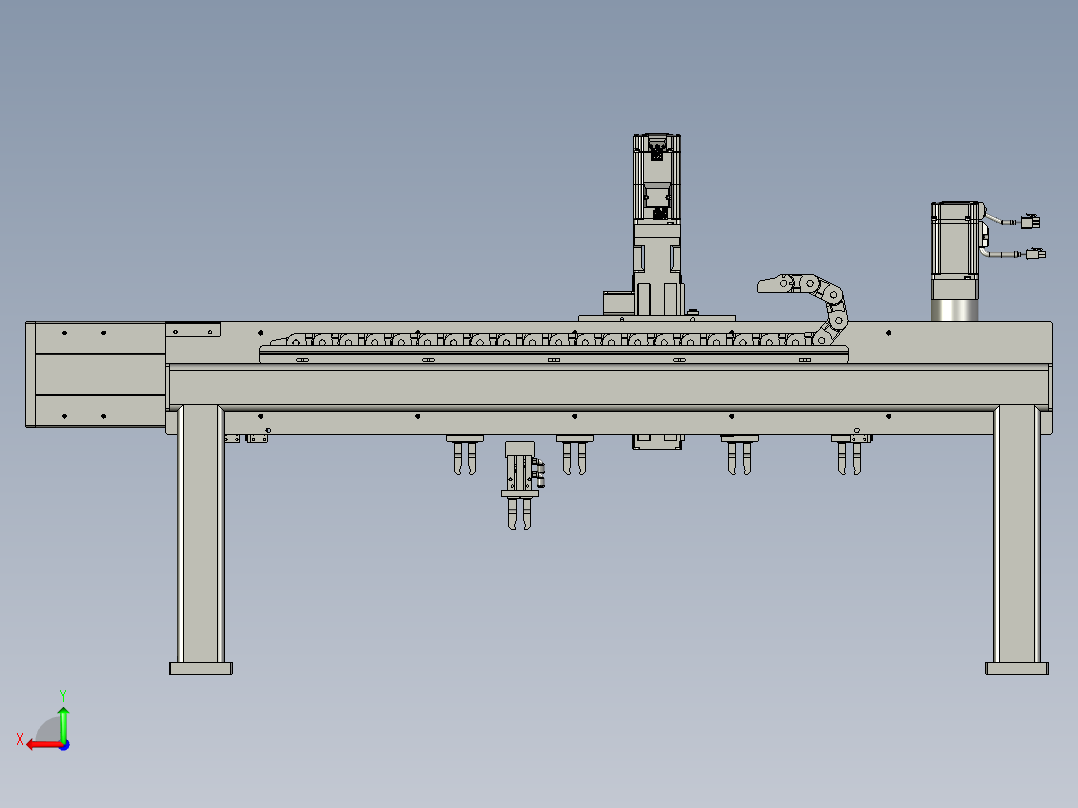 芯棒过渡搬运机构后视图