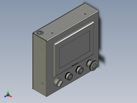 触摸屏组件7寸正等轴测缩略图