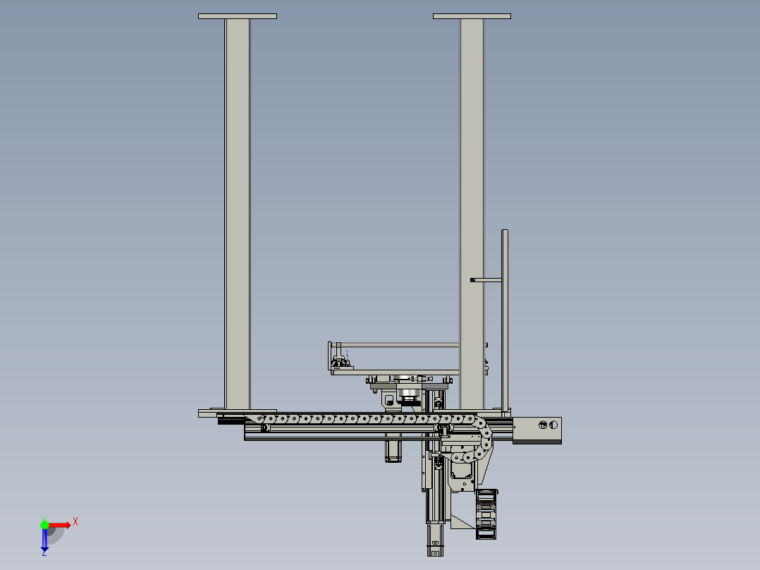 取料搬运三轴模组-12080俯视图
