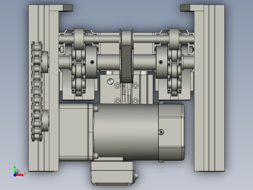 倍力气缸组装生产线设计-倍速链线-A-V1前视缩略图